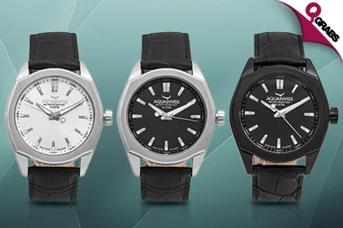 For QR599 Be Timeless with Men’s Aquaswiss Classic IV Watches - Choose from 5 Refined Options! (QR3277 Value)